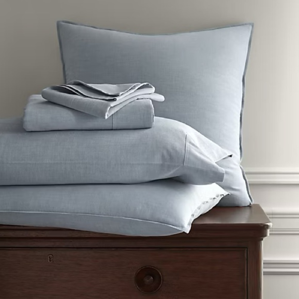 Ralph Lauren Workshirt Chambray Flat & Fitted Sheet NWT Queen - Picture 6 of 6
